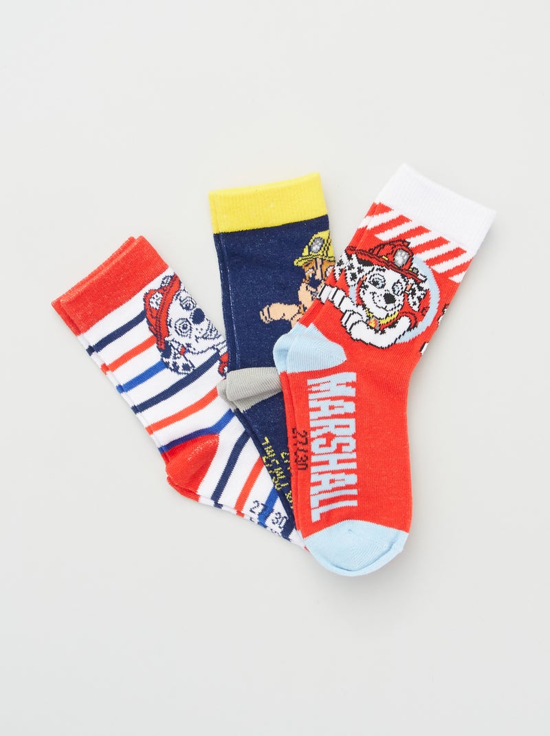 Pack de 3 pares de calcetines 'La Patrulla Canina' ROJO - Kiabi
