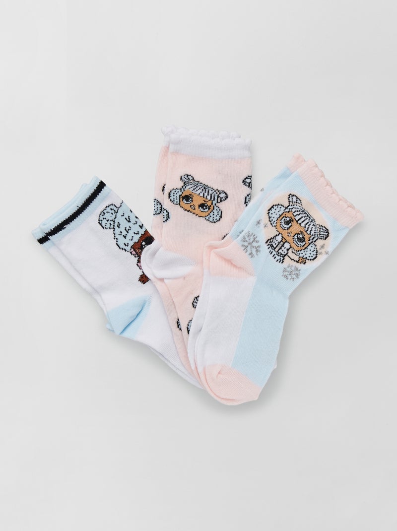 Pack de 3 pares de calcetines 'LOL Surprise' BLANCO - Kiabi