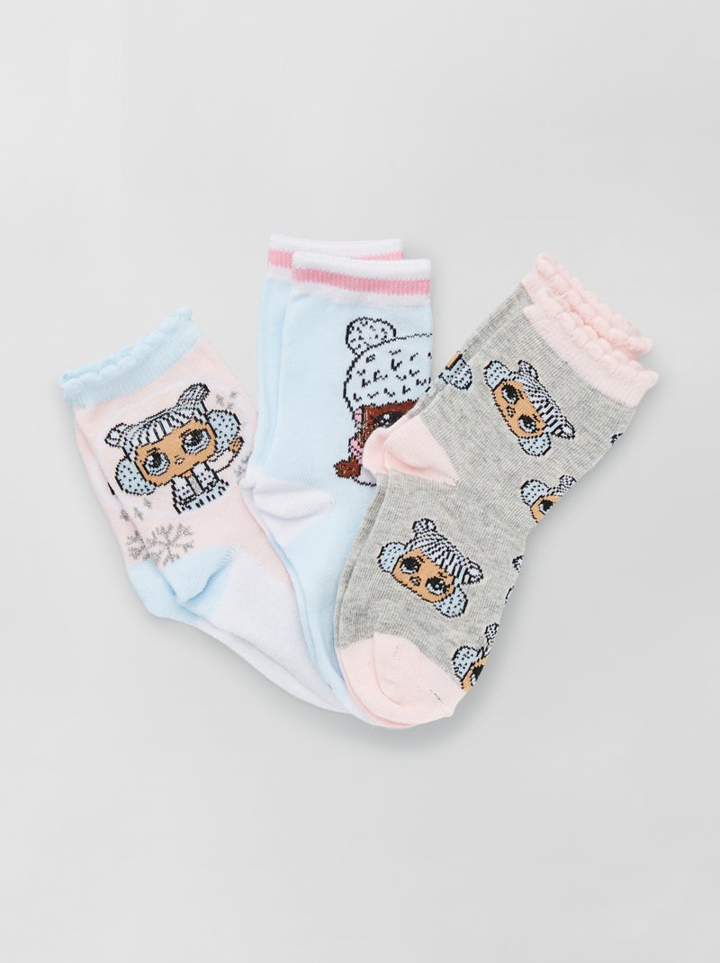 Pack de 3 pares de calcetines 'LOL Surprise' GRIS - Kiabi