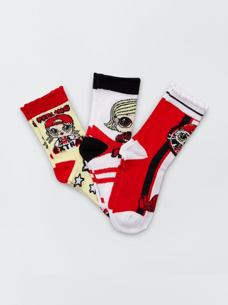 Pack de 3 pares de calcetines 'LOL Surprise' NEGRO - Kiabi
