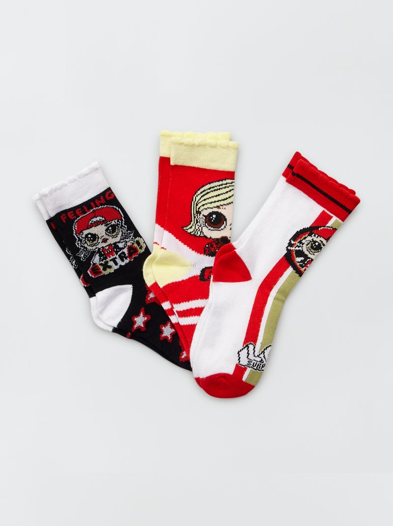 Pack de 3 pares de calcetines 'LOL Surprise' NEGRO - Kiabi