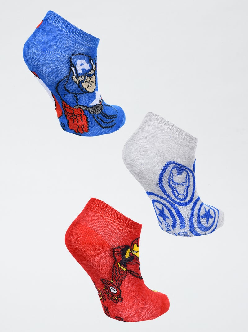 Pack de 3 pares de calcetines 'Los Vengadores' de 'Marvel' Azul - Kiabi