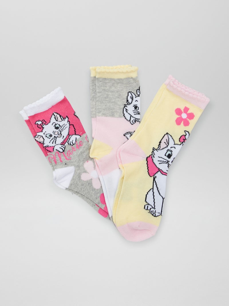 Pack de 3 pares de calcetines 'Marie' de 'Los Aristogatos' 'Disney' GRIS - Kiabi