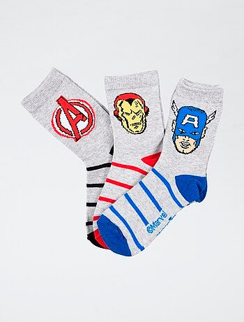 pack de 3 pares de calcetines 'Marvel' 'Avengers' de algodón