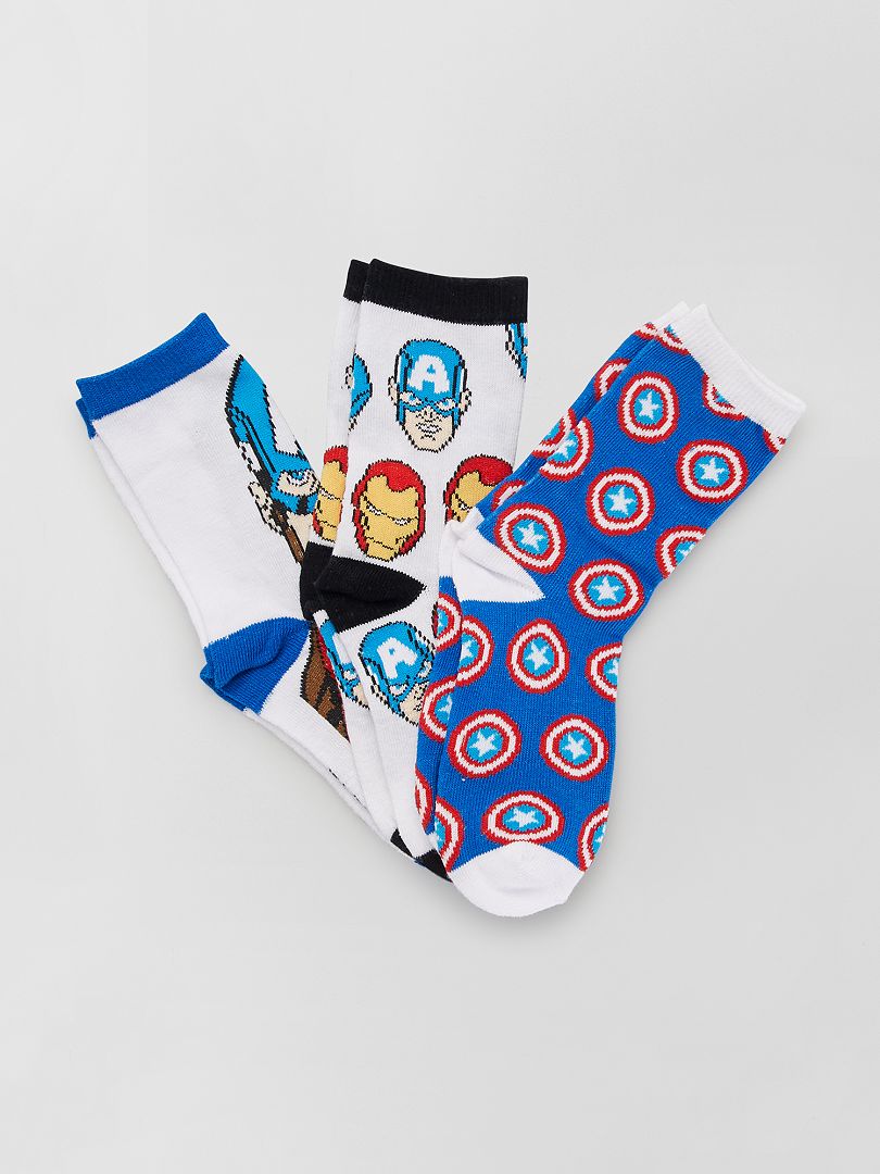 Pack de 3 pares de calcetines 'Marvel' AZUL - Kiabi
