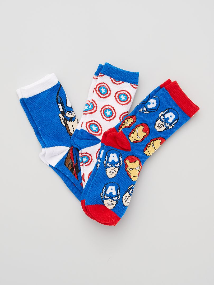 Pack de 3 pares de calcetines 'Marvel' BLANCO - Kiabi
