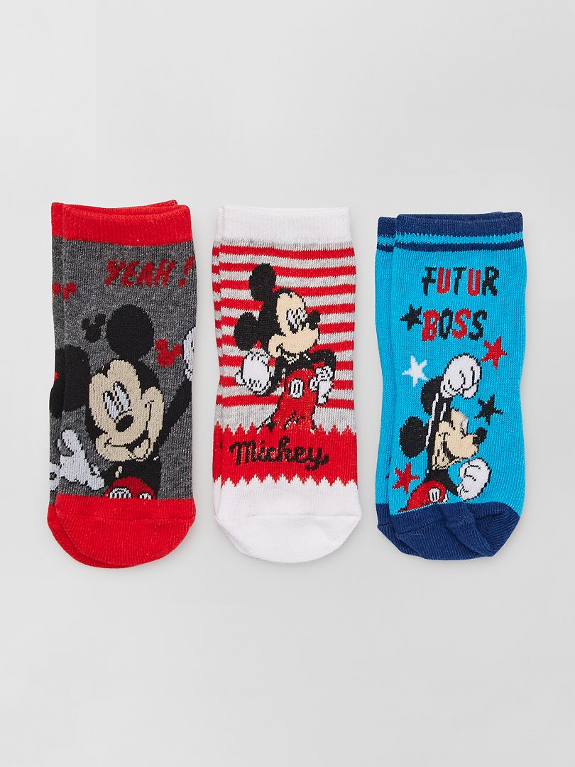 Pack de 3 pares de calcetines 'Mickey' 'Disney' ROJO - Kiabi