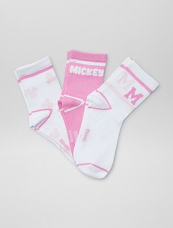 Pack de 3 pares de calcetines 'Mickey' y 'Minnie'