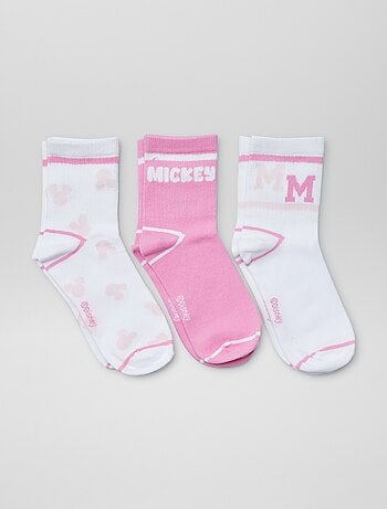 Pack de 3 pares de calcetines 'Mickey' y 'Minnie'