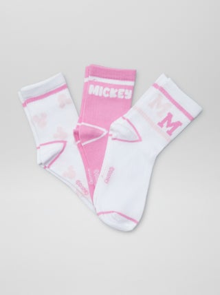 Pack de 3 pares de calcetines 'Mickey' y 'Minnie'