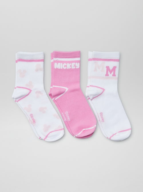 Pack de 3 pares de calcetines 'Mickey' y 'Minnie' - Kiabi