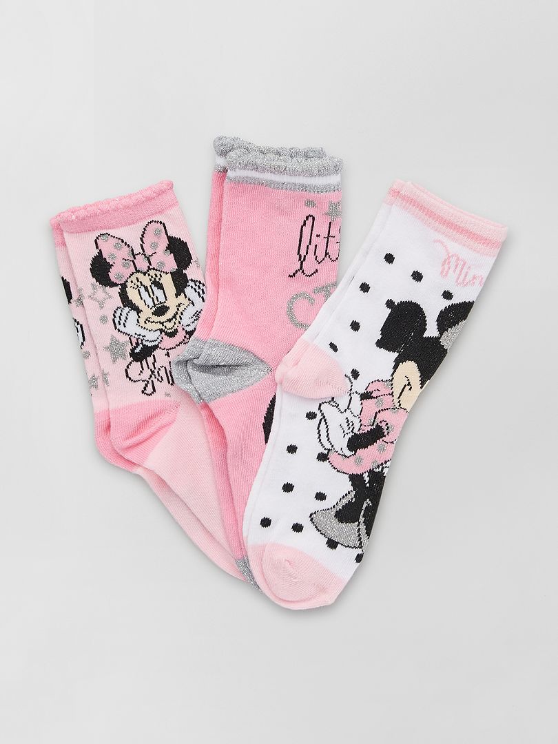 Pack de 3 pares de calcetines 'Minnie' 'Disney' ROSA - Kiabi