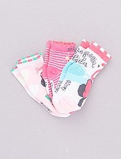 fucsia Disney Minnie Chicas Calcetines lote de 3