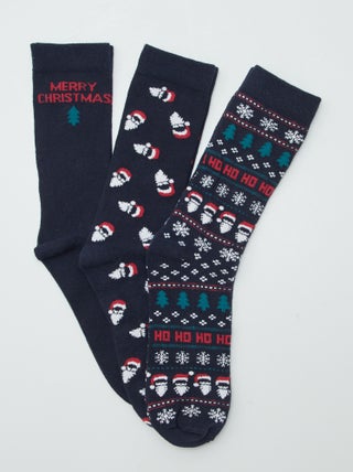 Pack de 3 pares de calcetines 'Navidad'