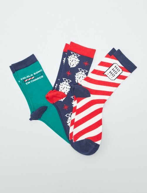 Pack de 3 pares de calcetines 'Navidad' - Kiabi