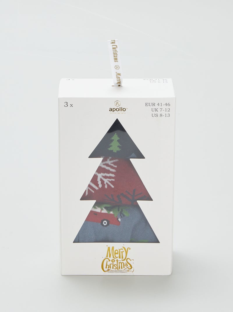 Pack de 3 pares de calcetines NEGRO - Kiabi