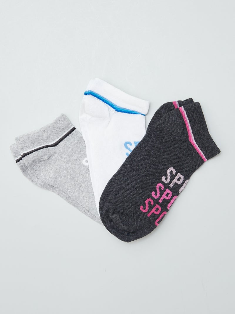Pack de 3 pares de calcetines NEGRO - Kiabi