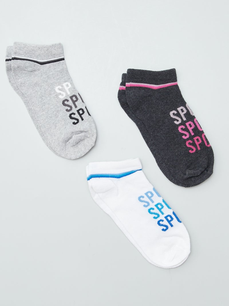 Pack de 3 pares de calcetines NEGRO - Kiabi