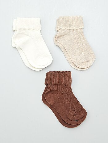 Pack de 3 pares de calcetines para bebé