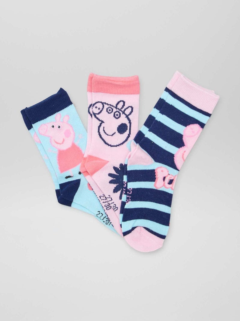 Pack de 3 pares de calcetines 'Peppa Pig' ROSA - Kiabi