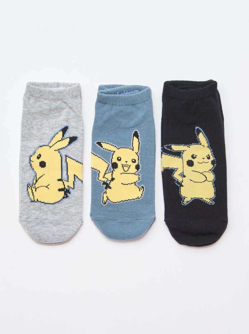 Pack de 3 pares de calcetines 'Pokémon' Azul - Kiabi