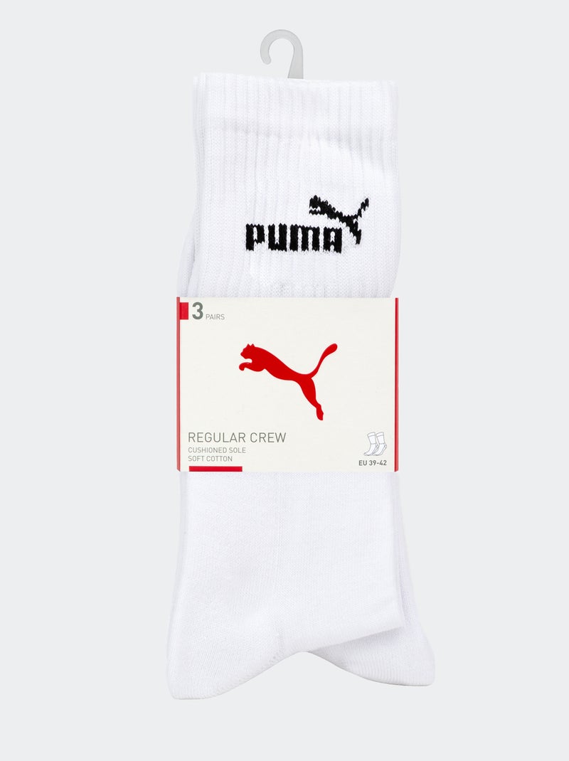 Pack de 3 pares de calcetines 'Puma' BLANCO - Kiabi