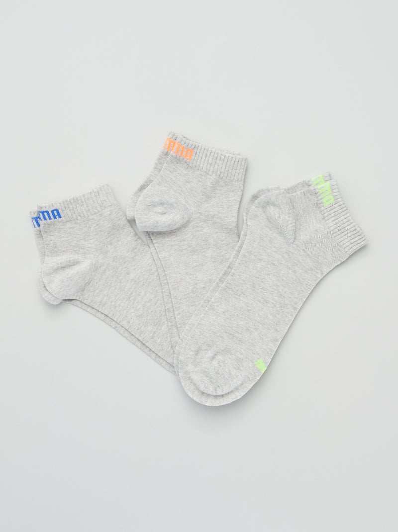 Pack de 3 pares de calcetines 'Puma' GRIS - Kiabi