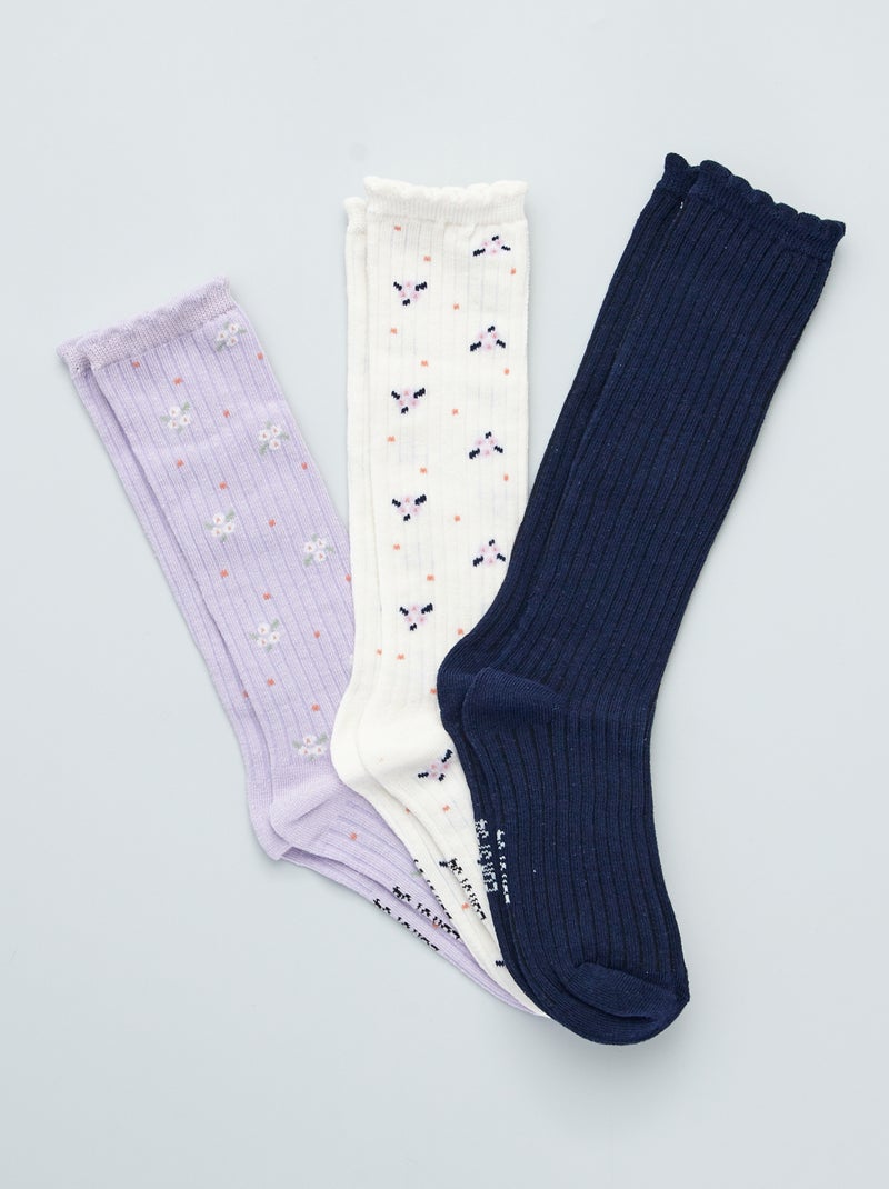 Pack de 3 pares de calcetines PURPURA - Kiabi