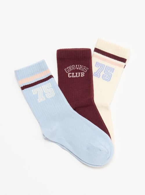 Pack de 3 pares de calcetines - Kiabi Pack de 3 pares de calcetines - Kiabi