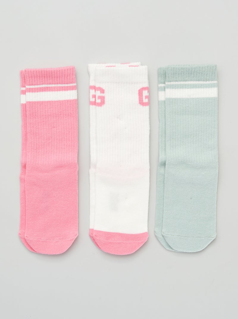 Pack de 3 pares de calcetines ROSA - Kiabi