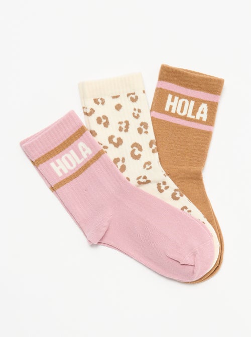 Pack de 3 pares de calcetines - Kiabi Pack de 3 pares de calcetines - Kiabi