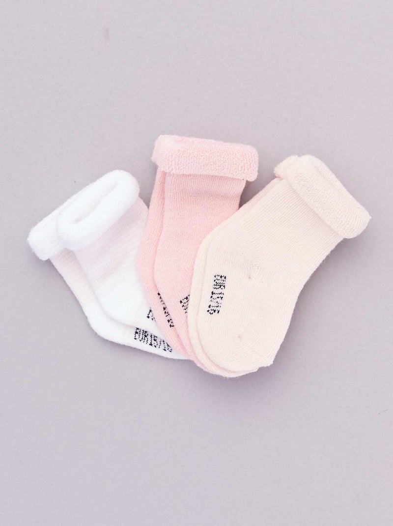 Pack de 3 pares de calcetines ROSA - Kiabi
