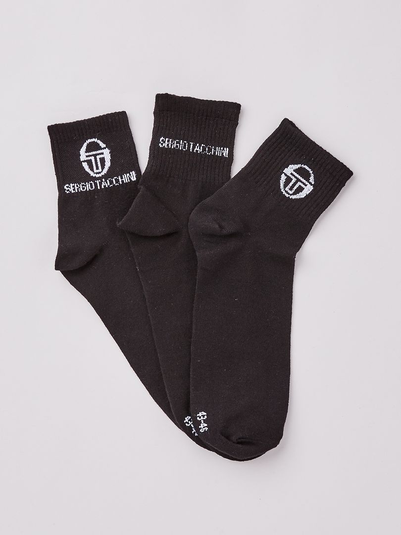 Pack de 3 pares de calcetines 'Sergio Tacchini' negro - Kiabi