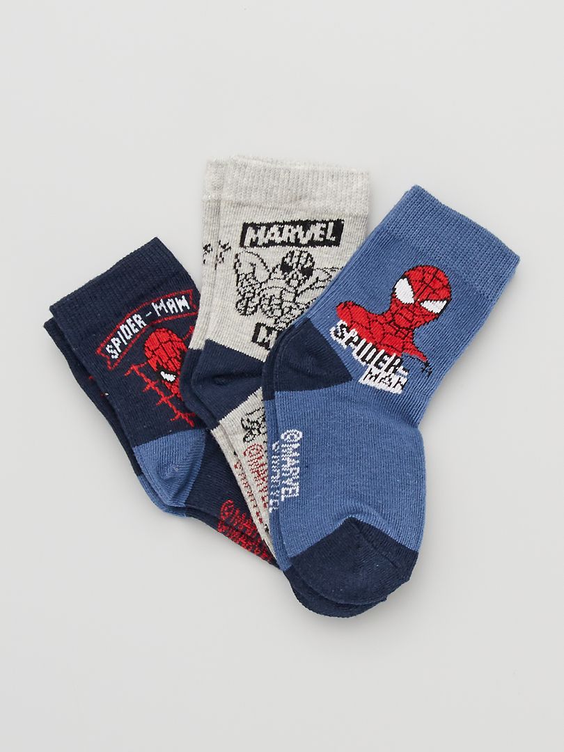 Calzini Antiscivolo Spiderman Per Bambini - 2 Paia, Cotone, Design Ufficiale, Made In Spain - Foto 6