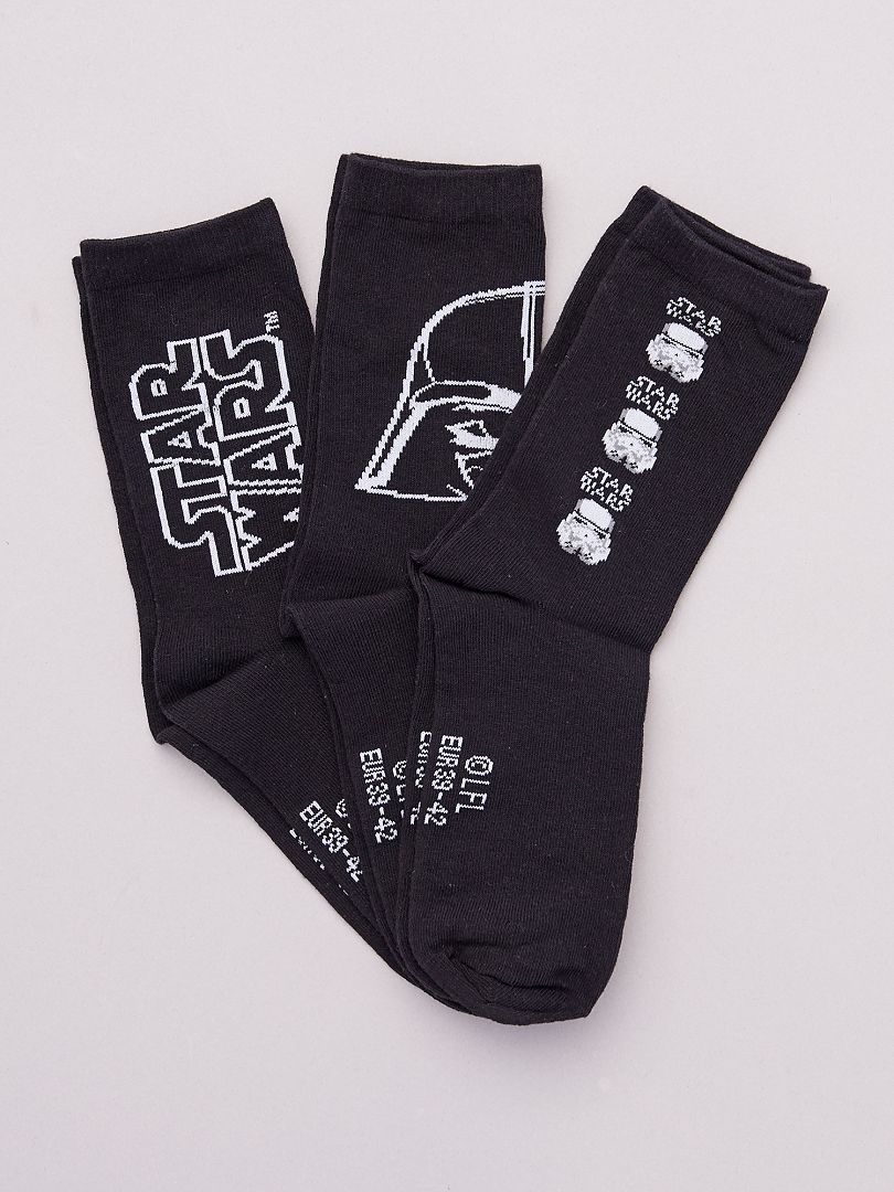 Pack de 3 pares de calcetines 'Star Wars' NEGRO - Kiabi