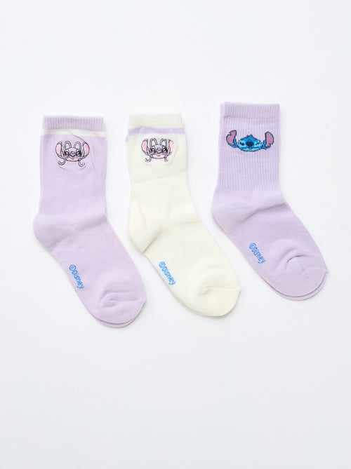 Pack de 3 pares de calcetines 'Stitch' - Kiabi