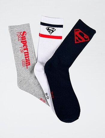 Pack de 3 pares de calcetines 'Superman'