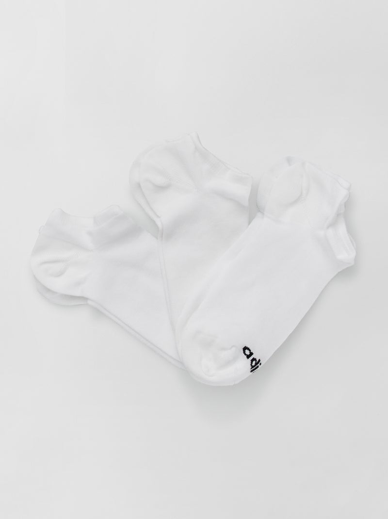 Pack de 3 pares de calcetines tobilleros 'adidas' blanco - Kiabi