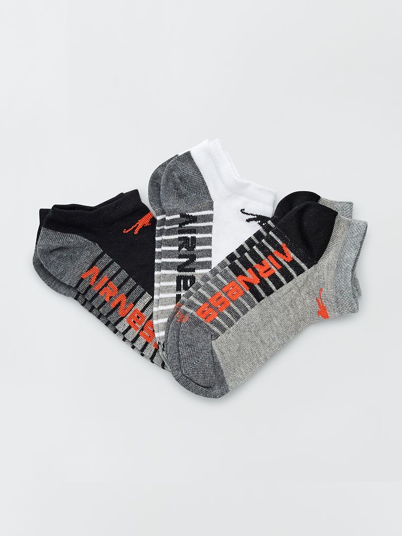 Pack de 3 pares de calcetines tobilleros 'Airness' BLANCO - Kiabi