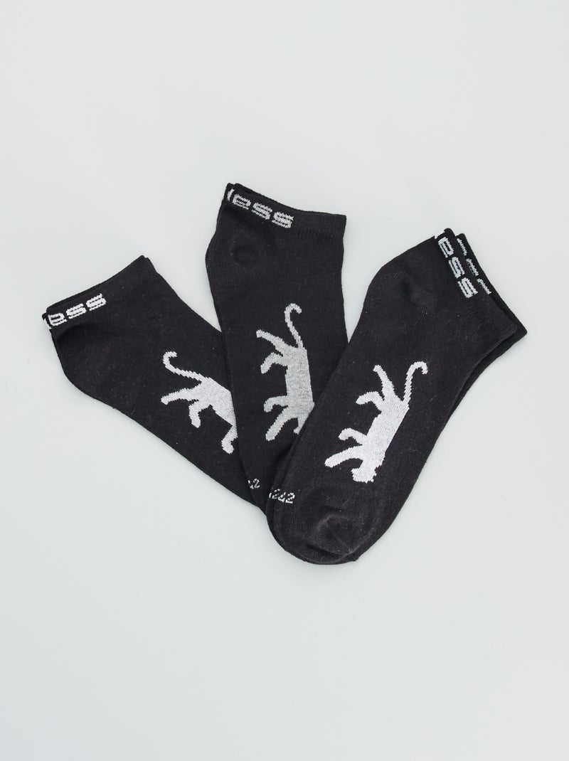 Pack de 3 pares de calcetines tobilleros 'Airness' negro - Kiabi
