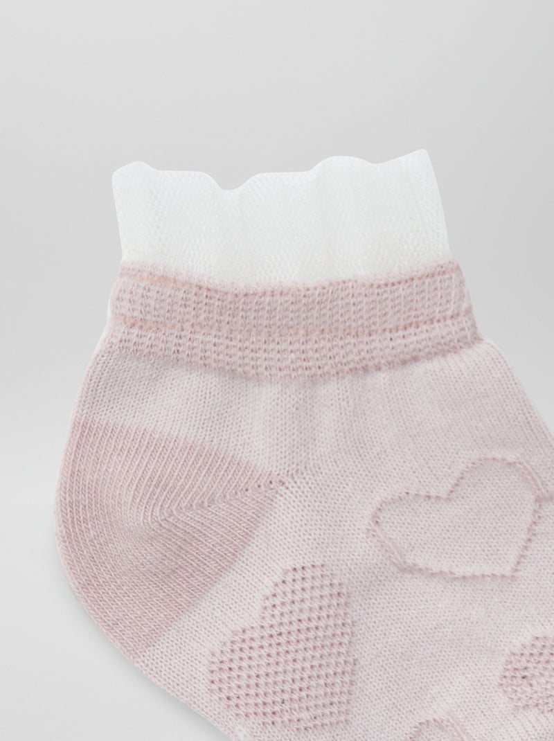 Pack de 3 pares de calcetines tobilleros - BLANCO - Bebé niña - 5.00 ...