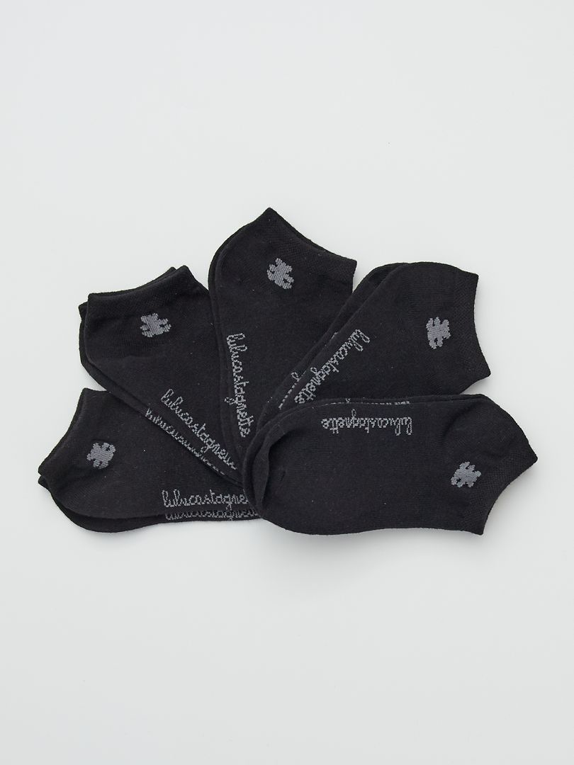 Pack de 3 pares de calcetines tobilleros 'Lulu Castagnette' negro - Kiabi