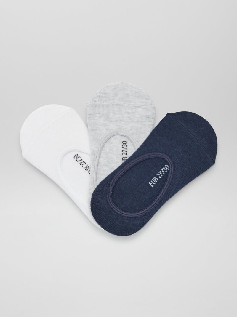 Pack de 3 pares de calcetines tobilleros NEGRO - Kiabi