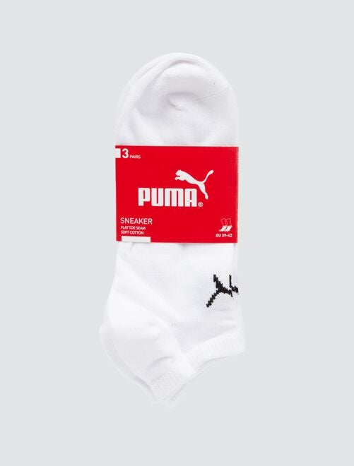Pack de 3 pares de calcetines tobilleros 'Puma' - Kiabi