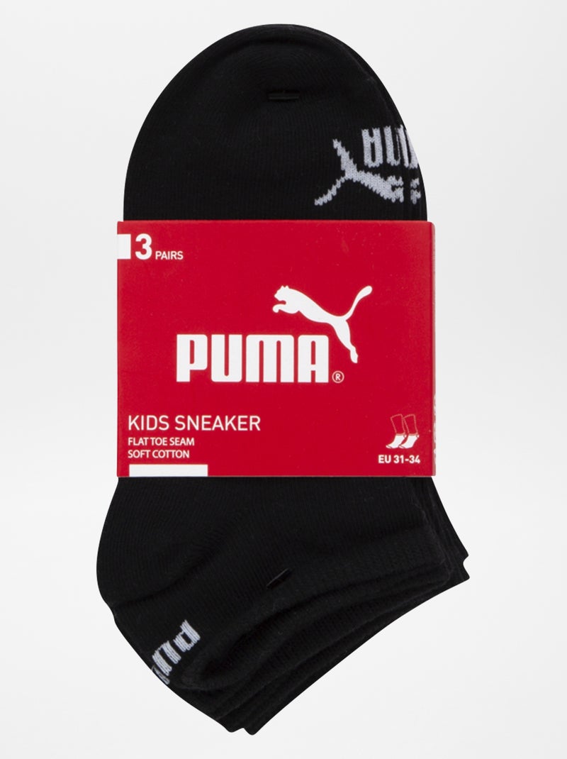 Pack de 3 pares de calcetines tobilleros 'Puma' NEGRO - Kiabi
