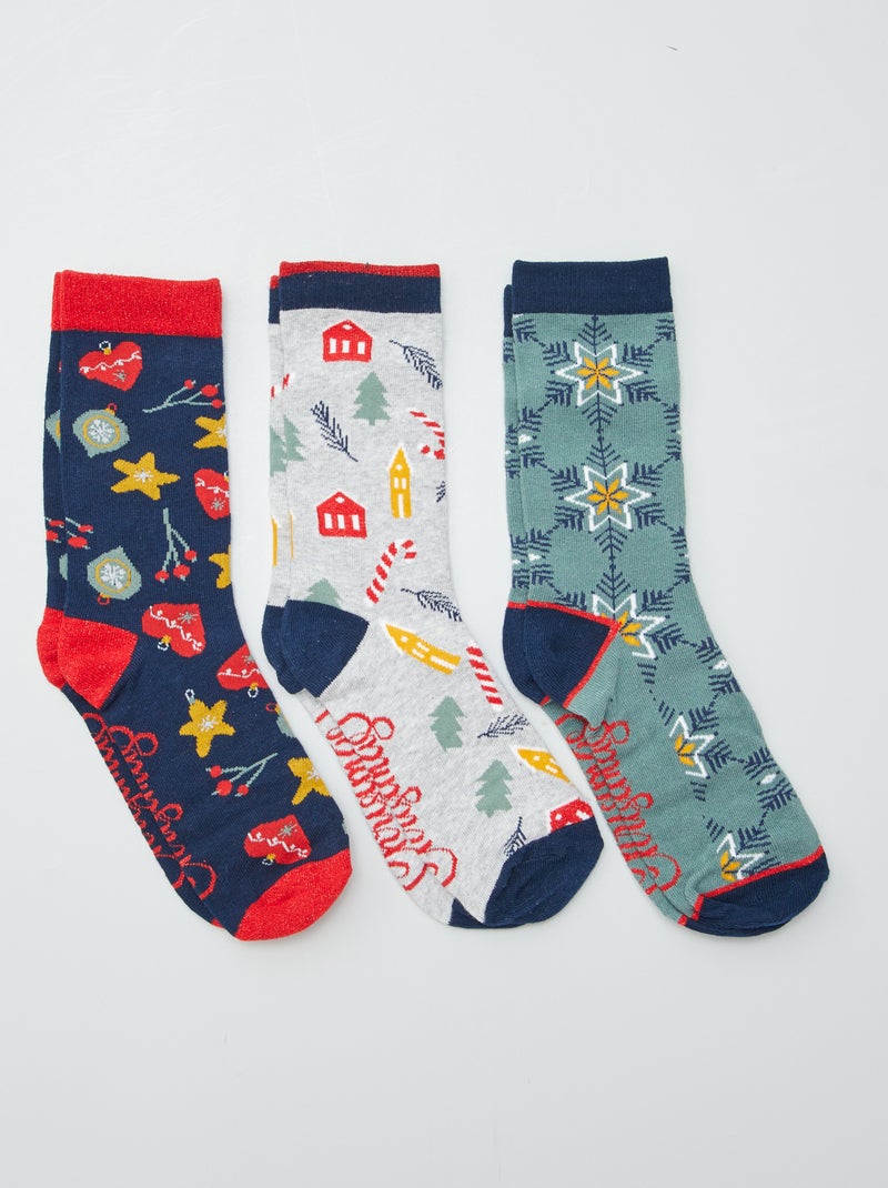 Pack de 3 pares de calcetines VERDE - Kiabi