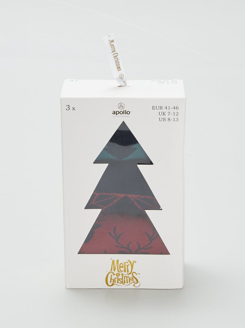 Pack de 3 pares de calcetines VERDE - Kiabi