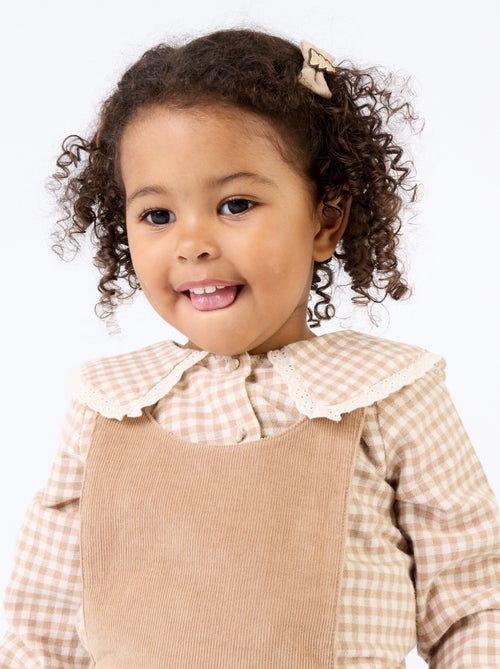 Pack de 3 piezas - Ranita + blusa + par de leotardos - Kiabi Pack de 3 piezas - Ranita + blusa + par de leotardos - Kiabi