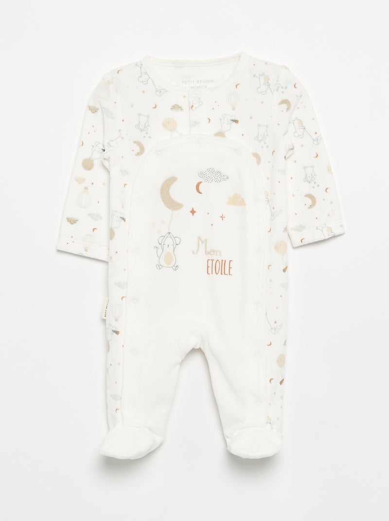 Pack de 3 piezas 'Petit Béguin' - Body + pijama + doudou Beige - Kiabi