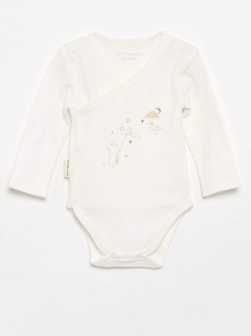 Pack de 3 piezas 'Petit Béguin' - Body + pijama + doudou Beige - Kiabi
